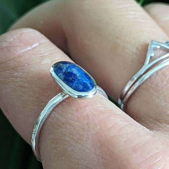 Stacking rings size 7, lapis lazuri, opal and mountains - Picture 4 of 4